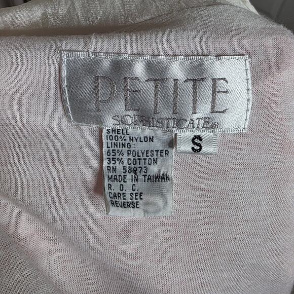 VTG 90s Pink & Green Pastel Windbreaker Jacket with Shoulder Pads, sz Small - Picture 6 of 6